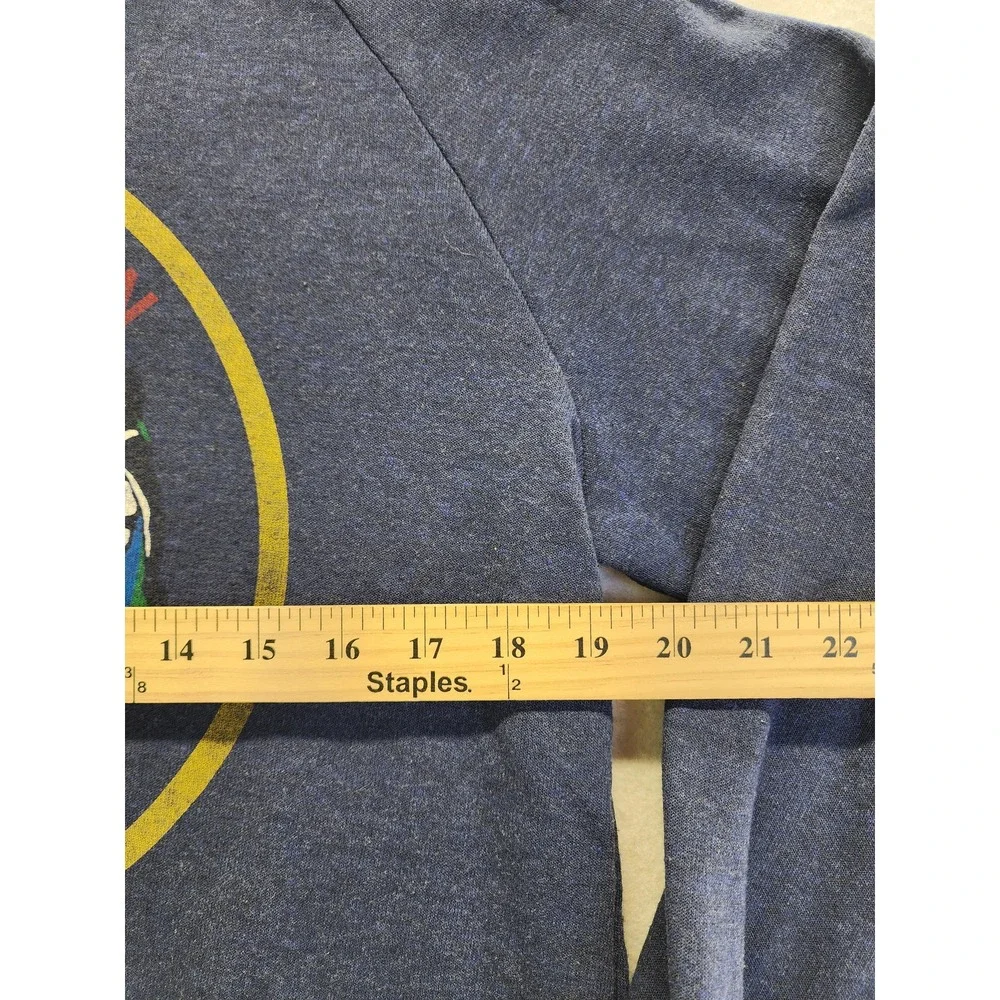 Aviator Nation Venice CA Rainbow Surfer‎ Crewneck Sweatshirt Blue Mens Medium